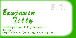 benjamin tilly business card